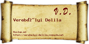 Verebélyi Delila névjegykártya